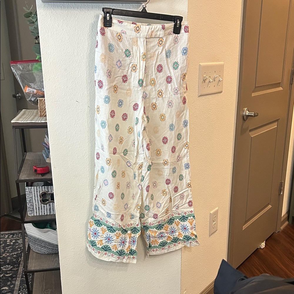 Madison D’Amelie Linen Blend Colorful Trouser